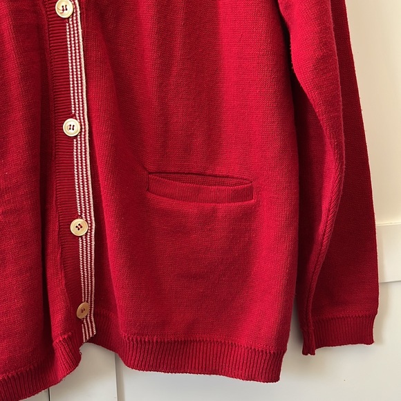 Perfect preppy style - vintage Calvin Klein tenniscore cardigan - like new! - Picture 3 of 4